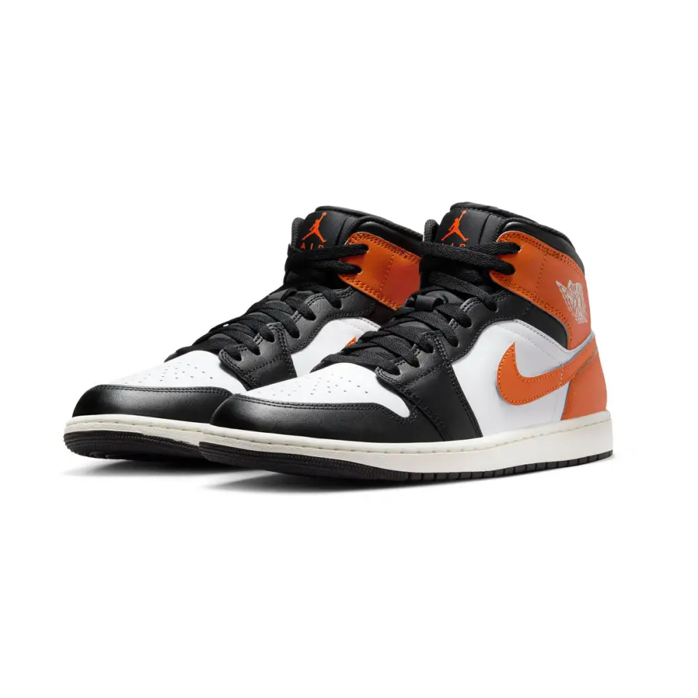 Air Jordan 1 Mid 'Black Toe Starfish' Men's Shoes 