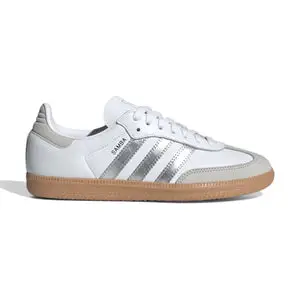 Adidas Samba OG 'White Silver Metallic Grey' Women's Shoes