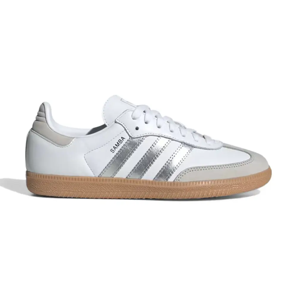 Adidas Samba OG 'White Silver Metallic Grey' Women's Shoes 