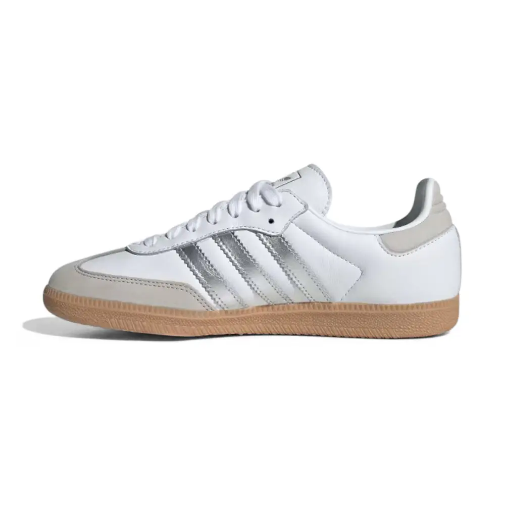 Adidas Samba OG 'White Silver Metallic Grey' Women's Shoes 
